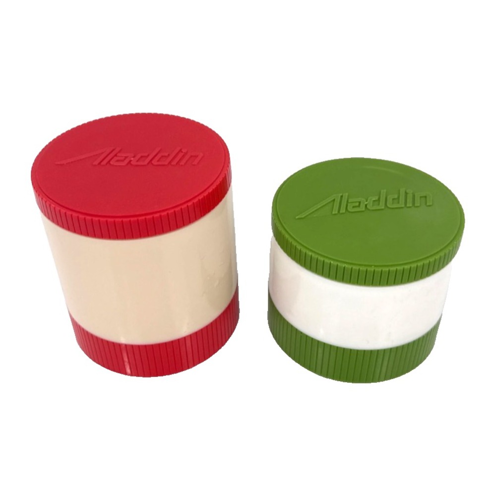 Vintage Aladdin Insulated Thermo Food Jars Hot or Cold Freezable Lot of 2 MCM